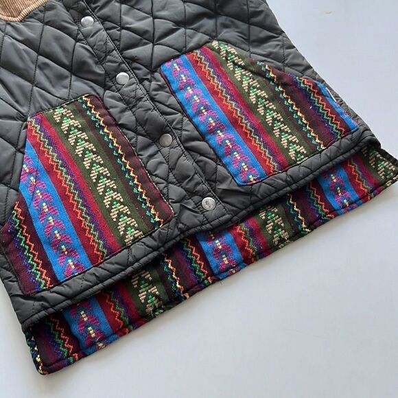Vintage Element Womens Multicolor Fair Isle Snap Button Front Vest Jacket Size P - Picture 3 of 7